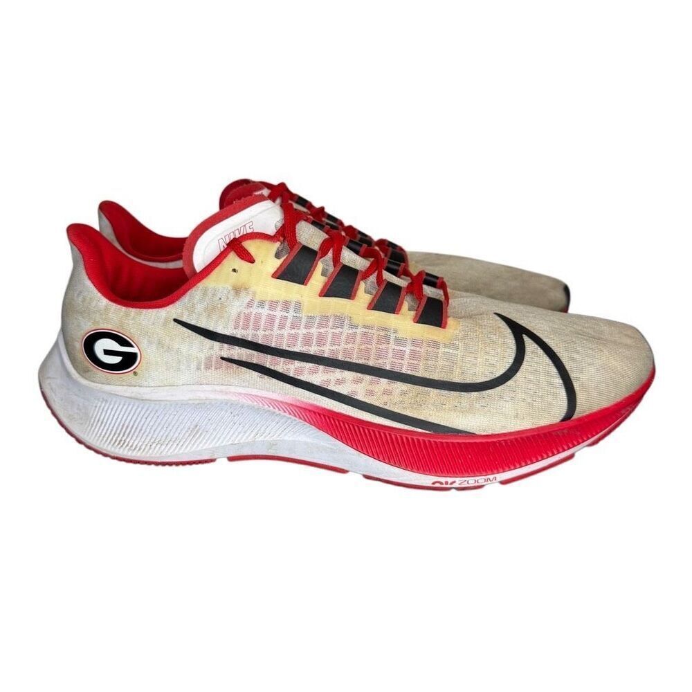 Nike Zoom Pegasus 37 UGA Dawgs Georgia Bulldogs White CZ5381-100 Mens Size 12